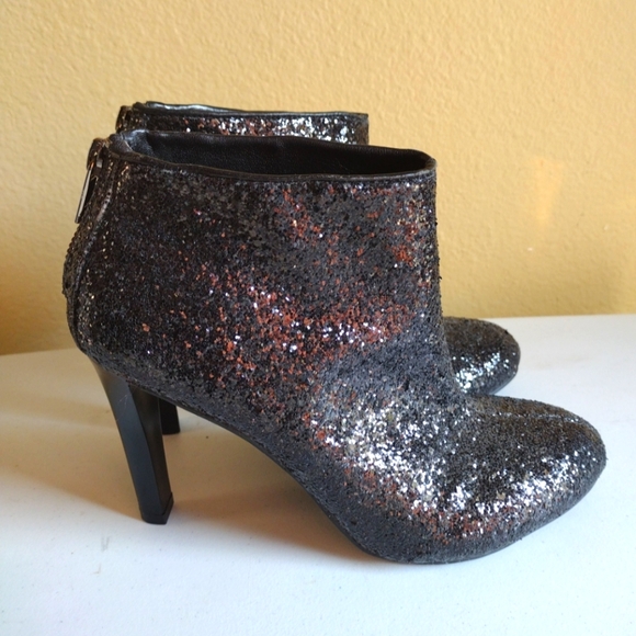 Tory Burch Shoes - Tory Burch All That Glitters Black High Heel Ankle Booties Women's 8.5 Sparkly